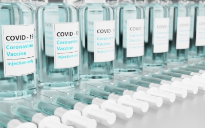 Bottles of Covid-19 vaccine