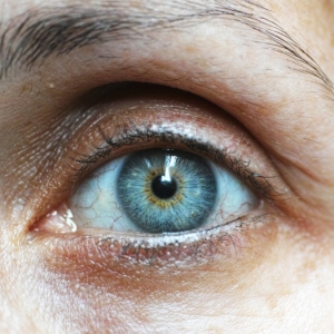 Blue eye close up