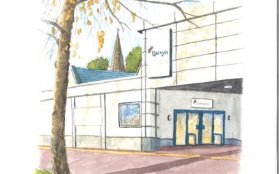 Optegra Uttoxeter eye hospital watercolour