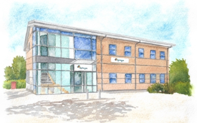 Optegra York eye hospital watercolour