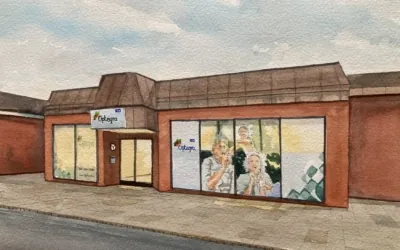 Optegra Preston eye hospital watercolour