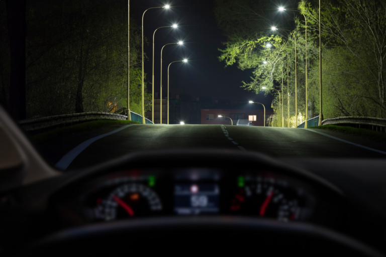 Vision simulation - night drive with monofocal lens