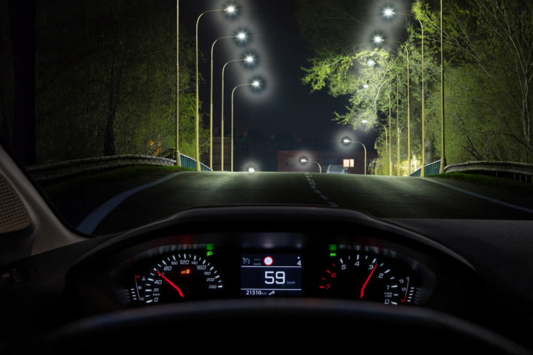 Vision simulation - night drive with multifocal lens