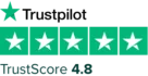 Trustpilot icon showing trust score of 4.8