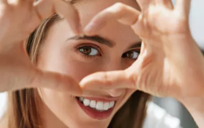 Love your eye sight, looking through finger heart