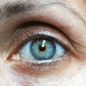 Blue eye close up