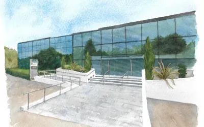 Optegra Hampshire eye hospital watercolour