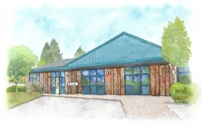 Optegra Maidstone eye hospital watercolour
