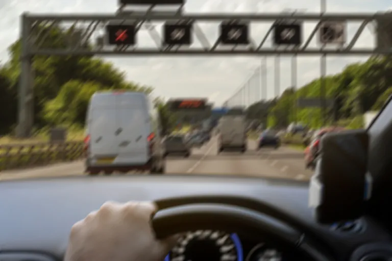 Vision simulation - day drive with astigmatism