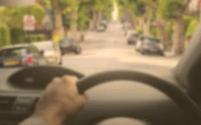 Vision simulation - day drive with cataract (no treatment)