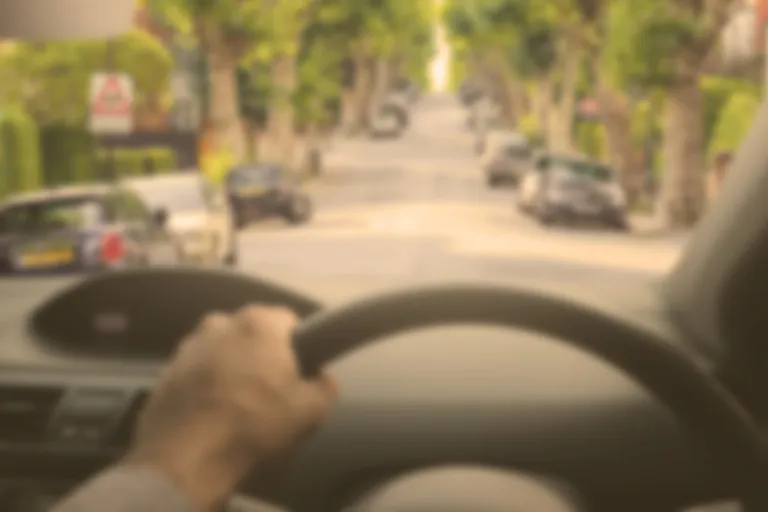 Vision simulation - day drive with cataract (no treatment)